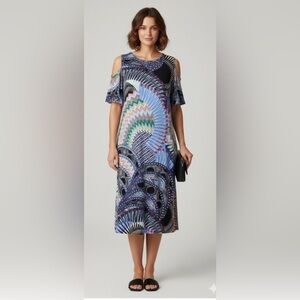 MSK Colorful Patterned Midi Dress Size XL